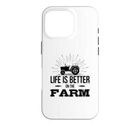 Life Is Better On The Farm Tractor Farmer Agriculture Case for iPhone 16 Pro