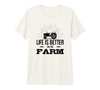 Life is Better On The Farm Tractor Farmer Agriculture Premium T-Shirt