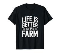 Life is Better On The Farm Value Graphic T-Shirt, Men, Black, S
