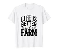 Life is Better On The Farm Value Graphic T-Shirt, Men, White, L