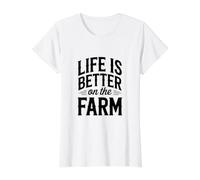 Life is Better On The Farm Value Graphic T-Shirt, Women, White, S
