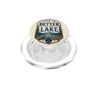 Life is Better on the Lake Lakecore Cabincore Canoeing PopSockets PopGrip for MagSafe