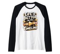 Life is Better on the Timeline Video Editor Editing Raglan Baseball Tee