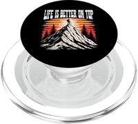 Life Is Better On Top Mountain Hiking Adventure PopSockets PopGrip for MagSafe