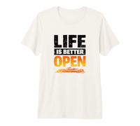 Life is Better Open Convertible Funny Summer Road Trip Quote Premium T-Shirt