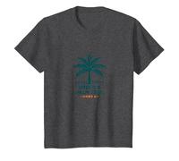 Life is Better Under a Palm Tree - Unidea T-Shirt, Kids, Dark Heather Grey, 4 Years