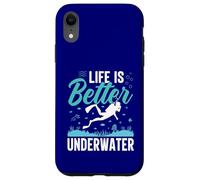 Life Is Better Under Water Scuba Diving Ocean Lover Case for iPhone XR