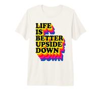 Life is Better Upside Down Retro 70s Pole Dancing Premium T-Shirt