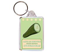Life is Better When Eating Cucumbers - Double Sided Large Keyring
