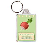 Life is Better When Eating Radishes - Double Sided Large Keyring
