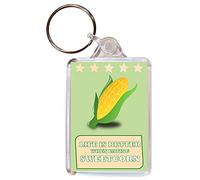 Life is Better When Eating Sweetcorn - Double Sided Large Keyring