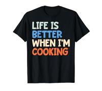 Life is Better When Im Cooking Value Graphic T-Shirt, Men, Black, S