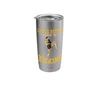 Life is Better When I'm Kicking Kickboxing Boxer MMA Fighter Stainless Steel Insulated Tumbler