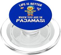 Life Is Better When You Are In Pajamas Cruise Duck Fun PopSockets PopGrip for MagSafe
