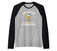 Life Is Better When You Are In Pajamas Cruise Duck Fun Raglan Baseball Tee