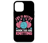 Life Is Better When You Are Knitting Yarn Case for iPhone 12 mini