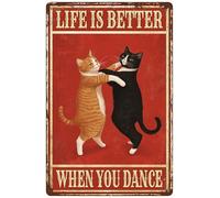 Life Is Better When You Dance Metal Signs Vintage Dancer Tin Sign For Home Backyard Patio Outdoor Wall Decor 12x16inches