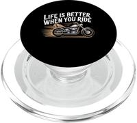 Life Is Better When You Ride Motorcycle Apparel for Bikers PopSockets PopGrip for MagSafe