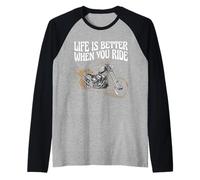 Life is Better When You Ride Motorcycle Apparel for Bikers Raglan Baseball Tee