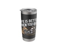 Life is Better When You Ride Motorcycle Apparel for Bikers Stainless Steel Insulated Tumbler