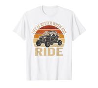 Life is Better When You Ride SXS Off Road Value Graphic T-Shirt, Men, White, S