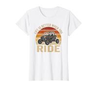 Life is Better When You Ride SXS Off Road Value Graphic T-Shirt, Women, White, L