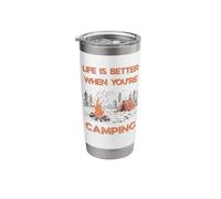 Life is Better When You're Camping - Fun Outdoors Stainless Steel Insulated Tumbler