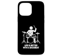 Life is Better with a Backbeat Funny Drummer Design Case for iPhone 13 Pro Max