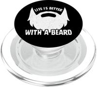Life Is Better With A Beard Slogan Funny Bearded Humor Quote PopSockets PopGrip for MagSafe