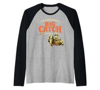 Life is Better with A Big Catch Fishing Quote Raglan Baseball Tee