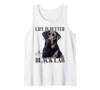 Life is Better with A Black Lab Labrador Dog Puppy Lover Tank Top