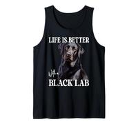 Life is Better with A Black Lab Labrador Dog Puppy Lover Tank Top