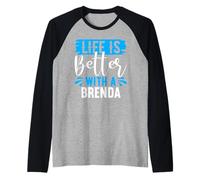 Life Is Better With A BRENDA T-Shirt BRENDA Shirts Brenda Raglan Baseball Tee