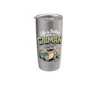 Life is Better with a Caiman Reptile Exotic Pet Stainless Steel Insulated Tumbler
