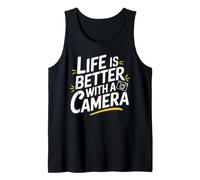 Life is Better with A Camera T Shirt for Photographers Tank Top