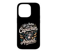 Life Is Better With a Capuchin Around Monkey Primate Case for iPhone 14 Pro