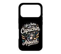 Life Is Better With a Capuchin Around Monkey Primate Case for iPhone 17 Pro