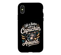 Life Is Better With a Capuchin Around Monkey Primate Case for iPhone X/XS
