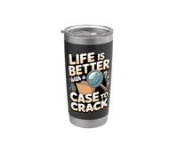 Life is Better with a Case to Crack Detective Stainless Steel Insulated Tumbler