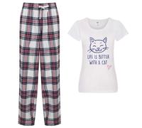 Life Is Better With A Cat Pyjama Set 60 SECOND MAKEOVER Pink XS