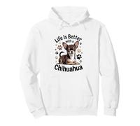 Life Is Better With a Chihuahua, Brown and Tan Small Dog Pullover Hoodie