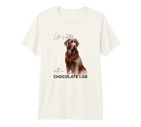 Life is Better with A Chocolate Lab Watercolour Labrador Premium T-Shirt