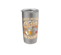 Life is Better with a Cider in Hand Orchard Apple Fall Stainless Steel Insulated Tumbler