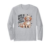 Life is Better with a Cockapoo, Cocker Spaniel Poodle Dog Long Sleeve T-Shirt