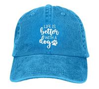 Life is Better with A Dog Baseball Cap Funny Summer Animal Trucker SunDad Hat Black