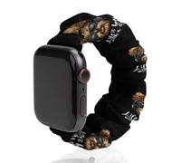 Life Is Better with A Dog Fashion Scrunchie Watch Strap Compatible with IWatch Series 1 2 3 4 5 6 Elastic Replacement Band