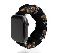 Life Is Better with A Dog Fashion Scrunchie Watch Strap Compatible with IWatch Series 1 2 3 4 5 6 Elastic Replacement Band