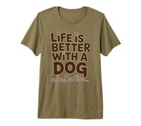 Life is Better with A Dog Lover Retro Sunset Dogs Premium T-Shirt