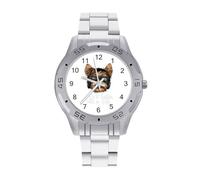 Life is Better with A Dog Men's Business Watch with Stainless Strap Fashion Easy Reader Wristwatch Gifts for Men