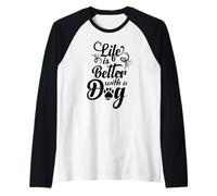 Life is Better with a Dog Raglan Baseball Tee